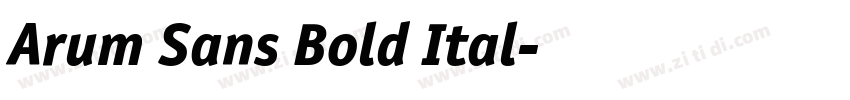 Arum Sans Bold Ital字体转换